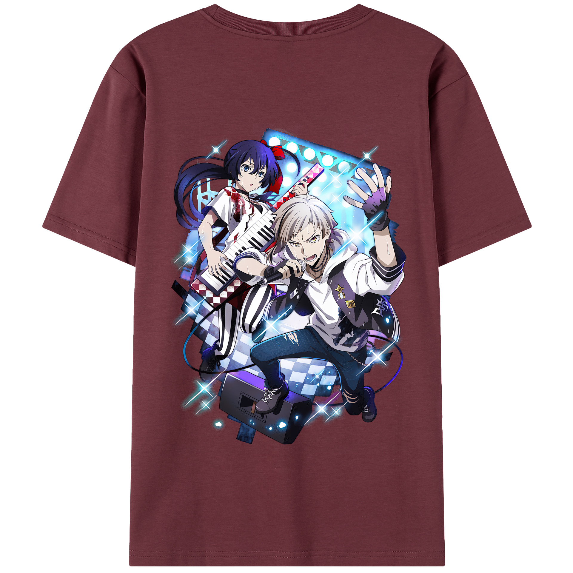 （画像用） 文豪ストレイドッグス Bungo Stray Dogs 綿100％半袖Tシャツ（背面プリント）